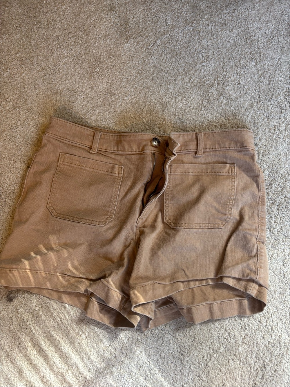 Women’s LOFT Palmer High-Rise Tan Casual Shorts